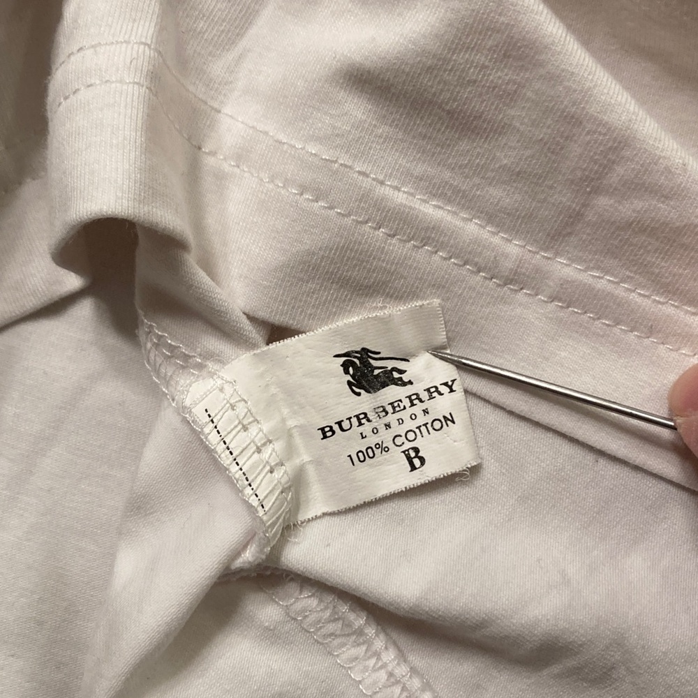 Burberry London Classic White Polo with Iconic Trim Women Size M - Picture 10 of 13